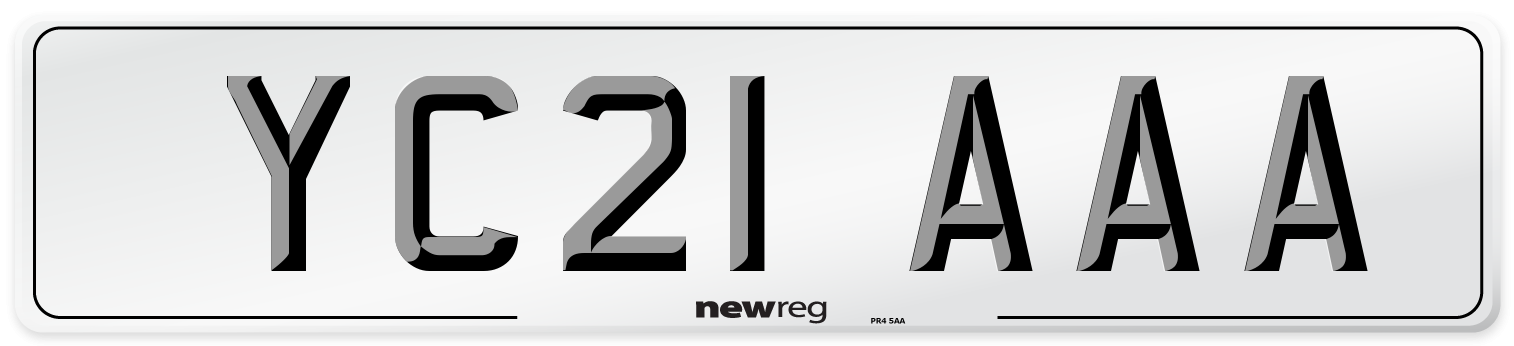 YC21 AAA Number Plate from New Reg